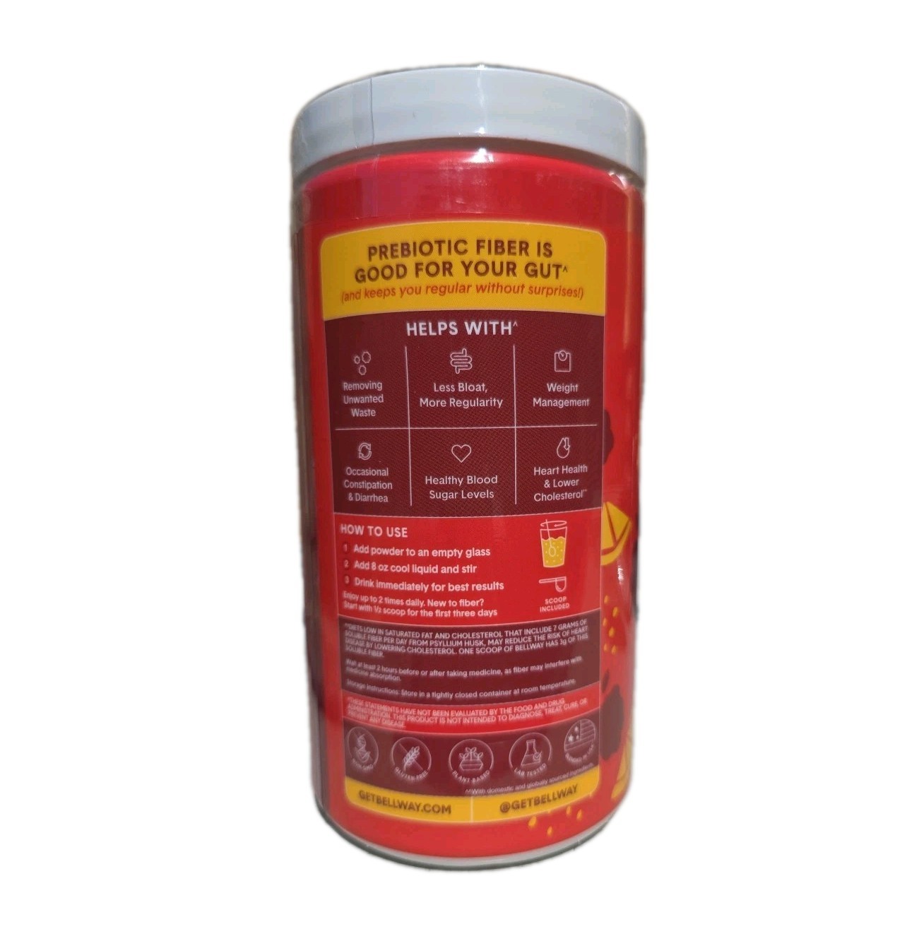 Bellway Super Fiber + Fruit Psyllium Raspberry Lemon 18oz (4 Pack) BB: 9/2026