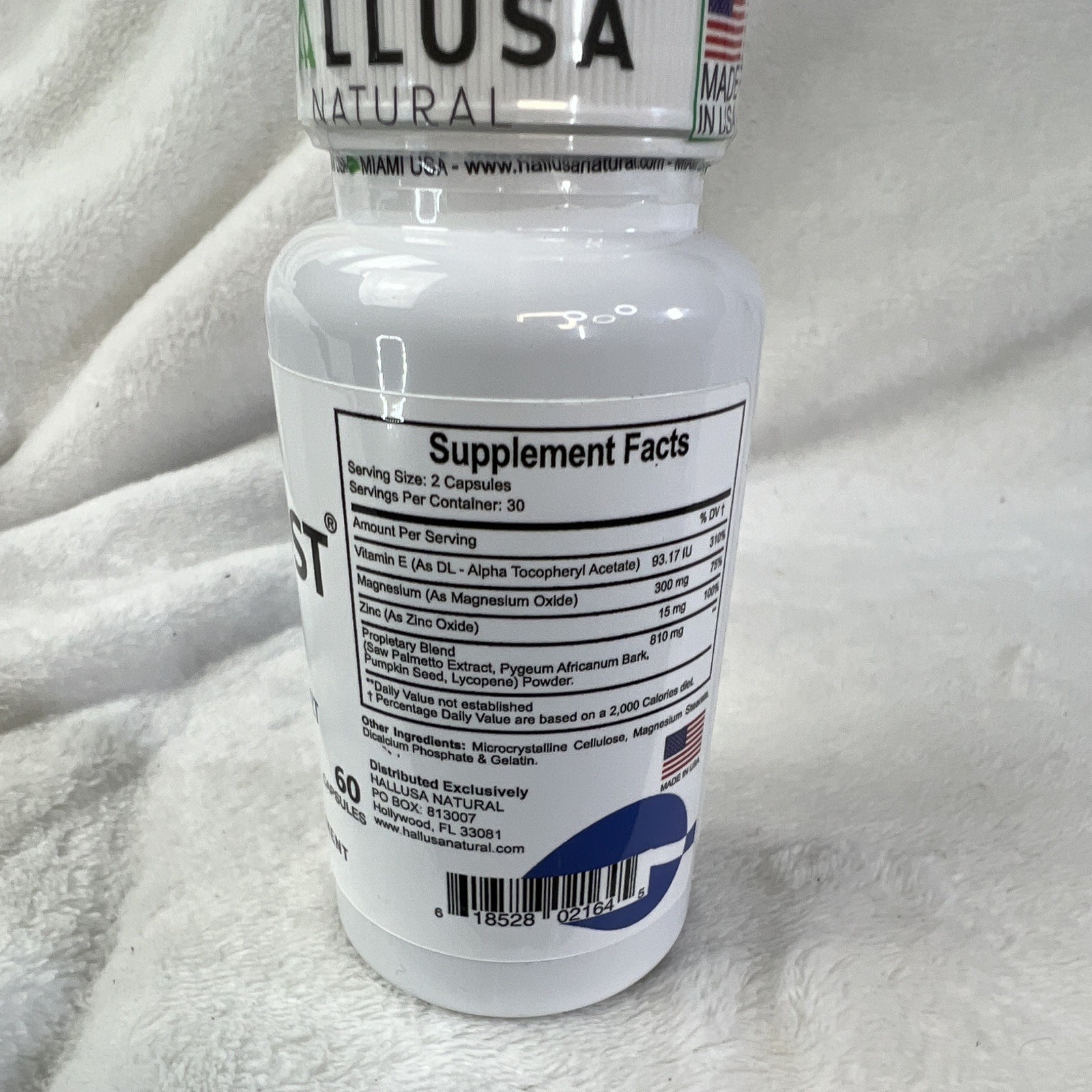 Hallusa Natural Hallprost Ultra Prostate Support 60 Capsules USA Exp 09/2027