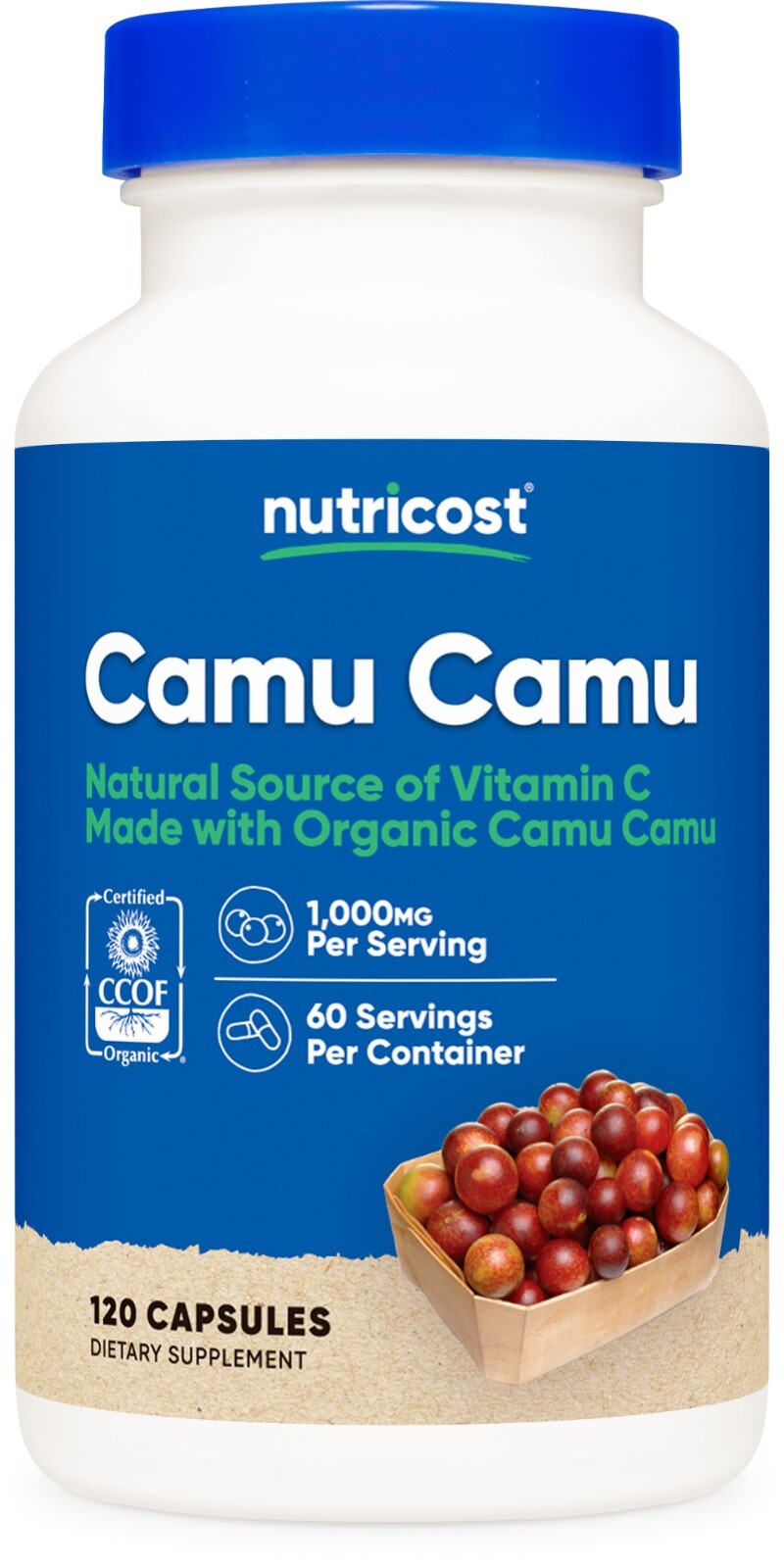 Nutricost Organic Camu Camu 1000mg, 120 Capsules – Non-GMO and Gluten Free