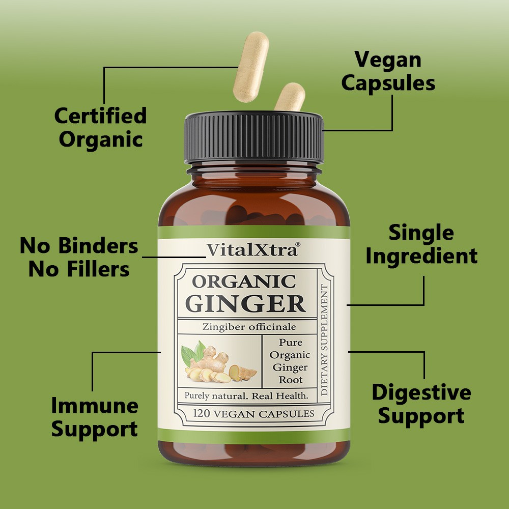 Organic ginger root: Supports immune balance & digestive and respiratory health