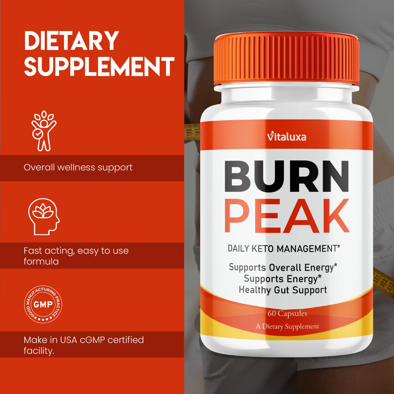 (3 Pack) Burn Peak for Advanced Weight Loss, Fat-Burner Formula (180 Capsules)