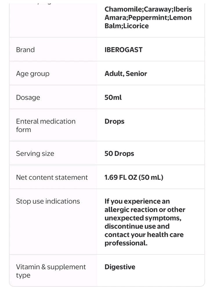 Two Iberogast Liquid Drops for Occasional Upset Stomach, 1.69 oz EA, Exp 08/2026