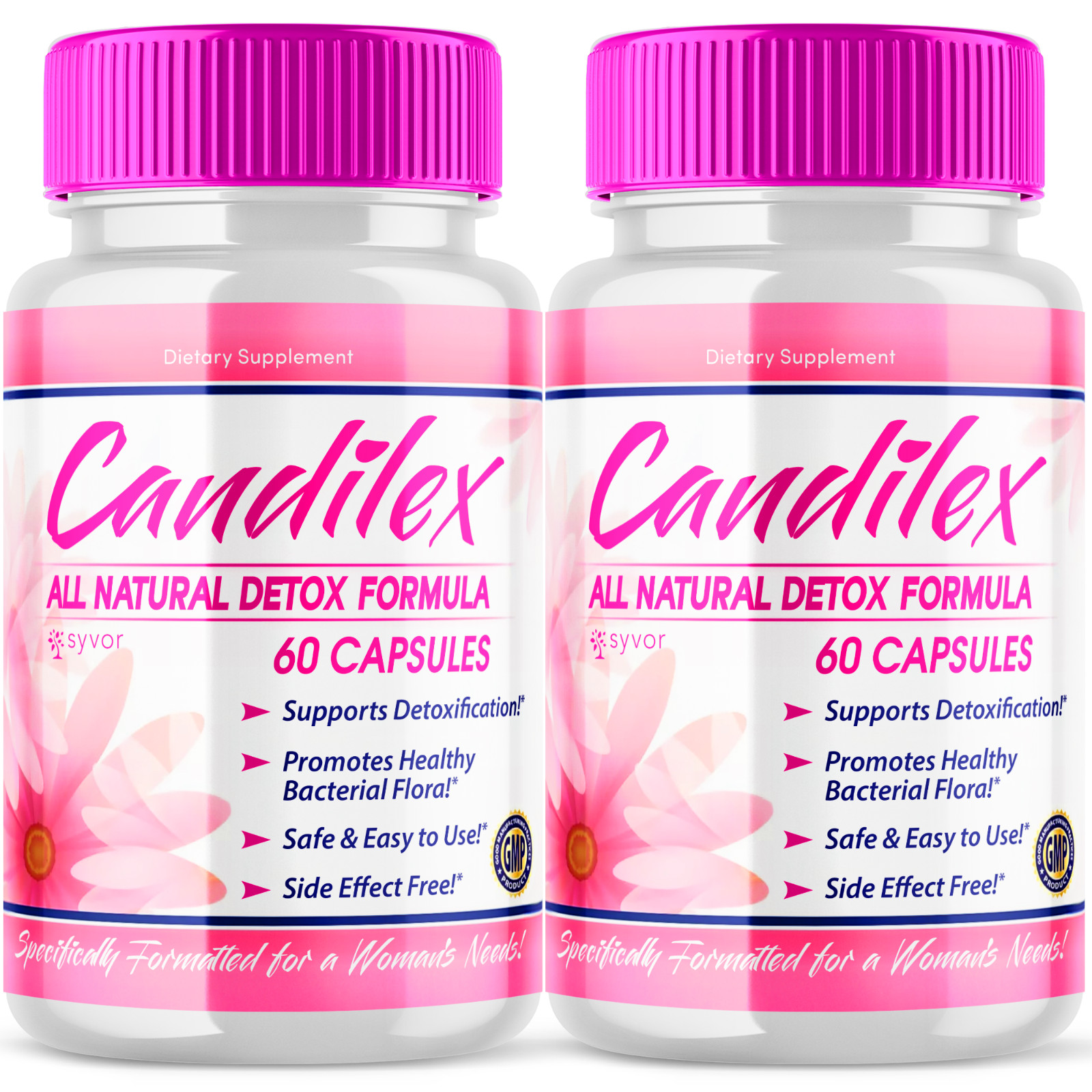 2 Pack, Candilex for Women Natual Detox Formula Vitamin Supplement, 120 Capsules
