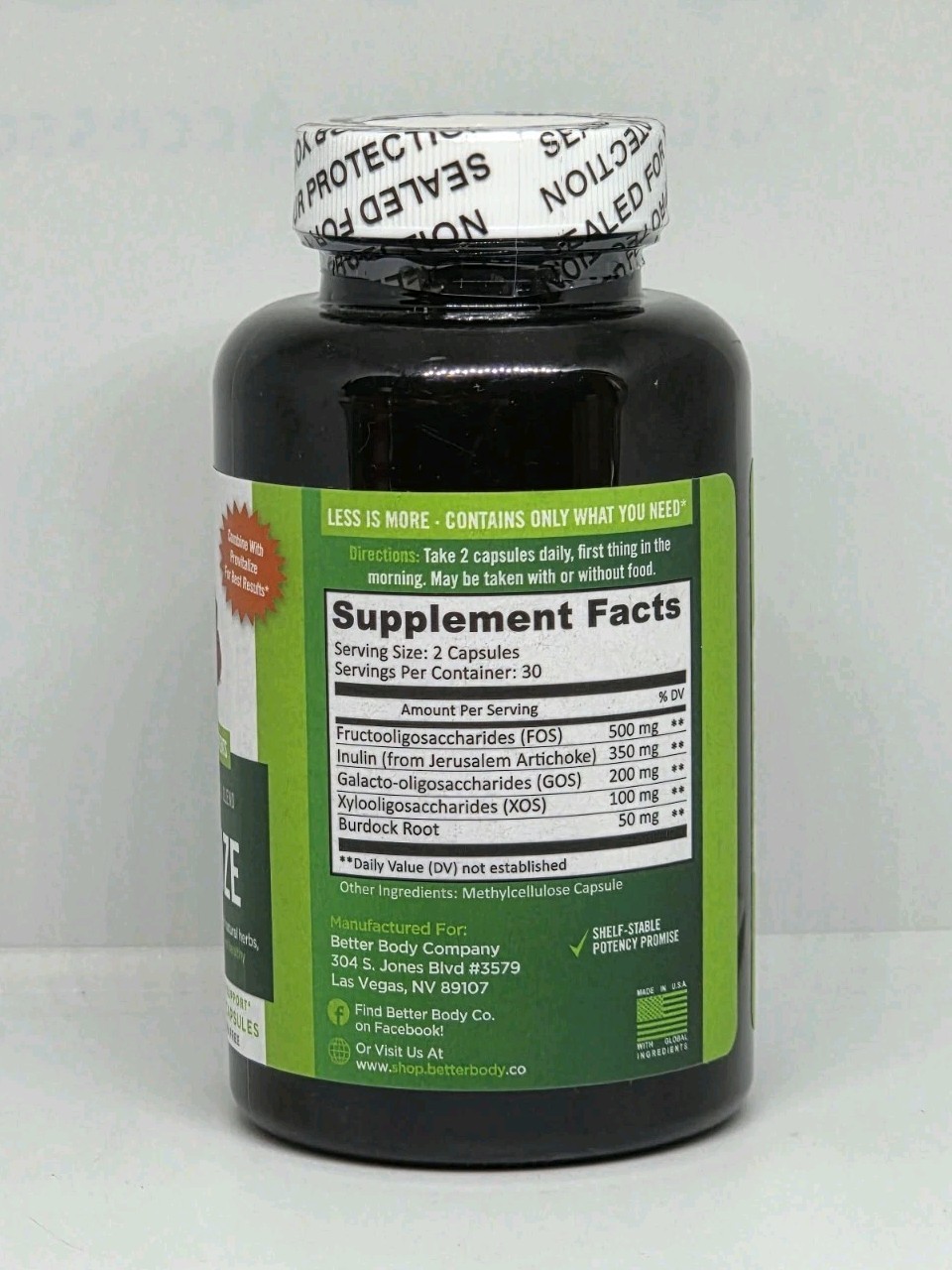 Better Body Co. Previtalize Original Prebiotic Natural Menopoause New Sealed