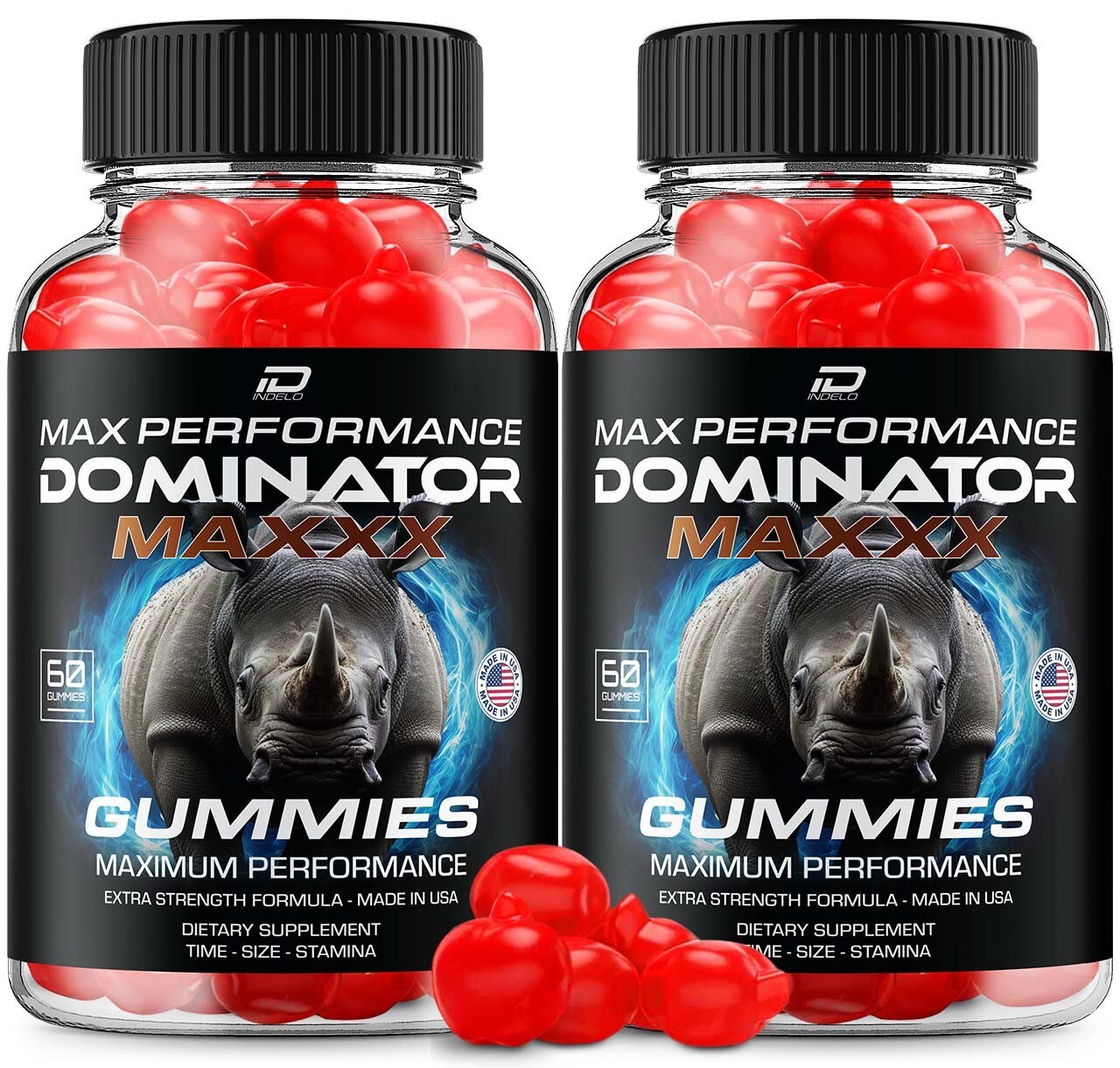 (2 Pack) Dominator Maxxx Gummies for Men – DominatorMaxx Male Gummy, All Natural