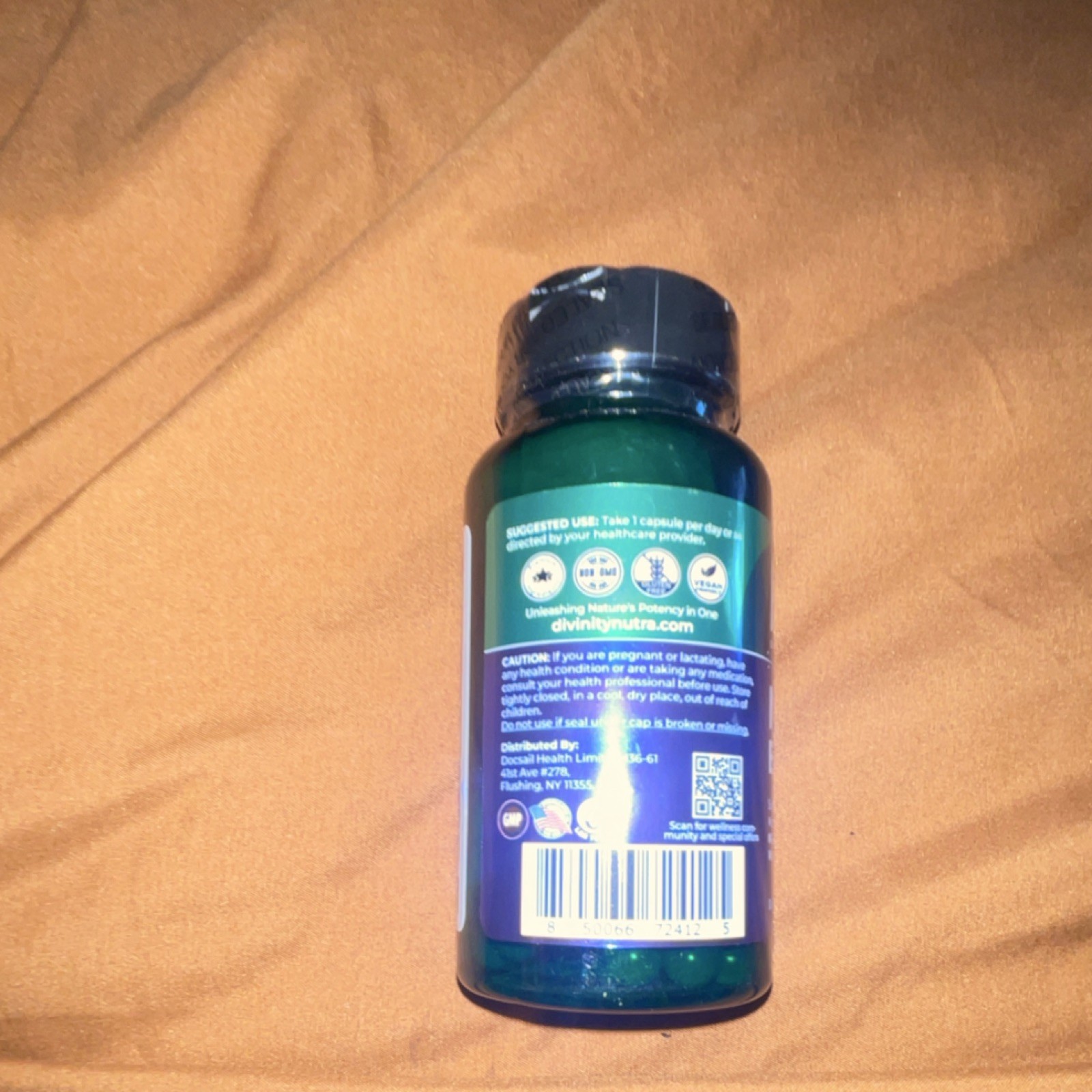 Divinity Nutra NAD+ Booster Vegan Non-GMO Gluten-Free Soy-Free 30 Capsules