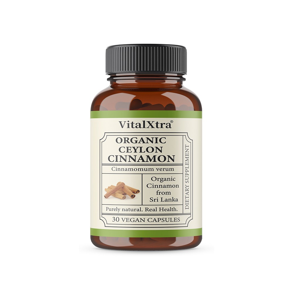 Pure Organic Ceylon Cinnamon 30~120CT for Metabolic & Heart Health Non GMO