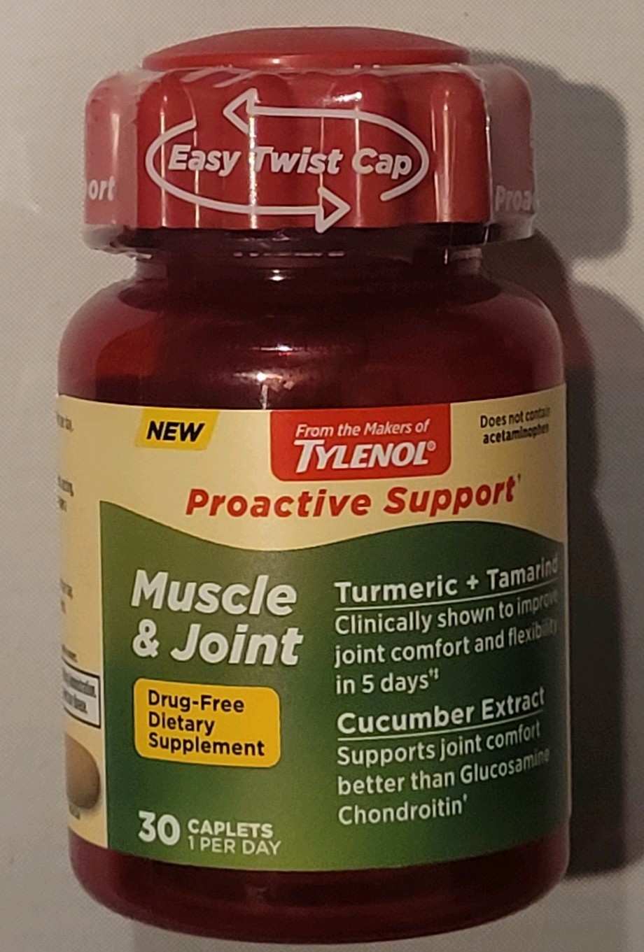 TYLENOL PROACTIVE SUPPORT MUSCLE & JOINT RELIEF – 30 CAPLETS