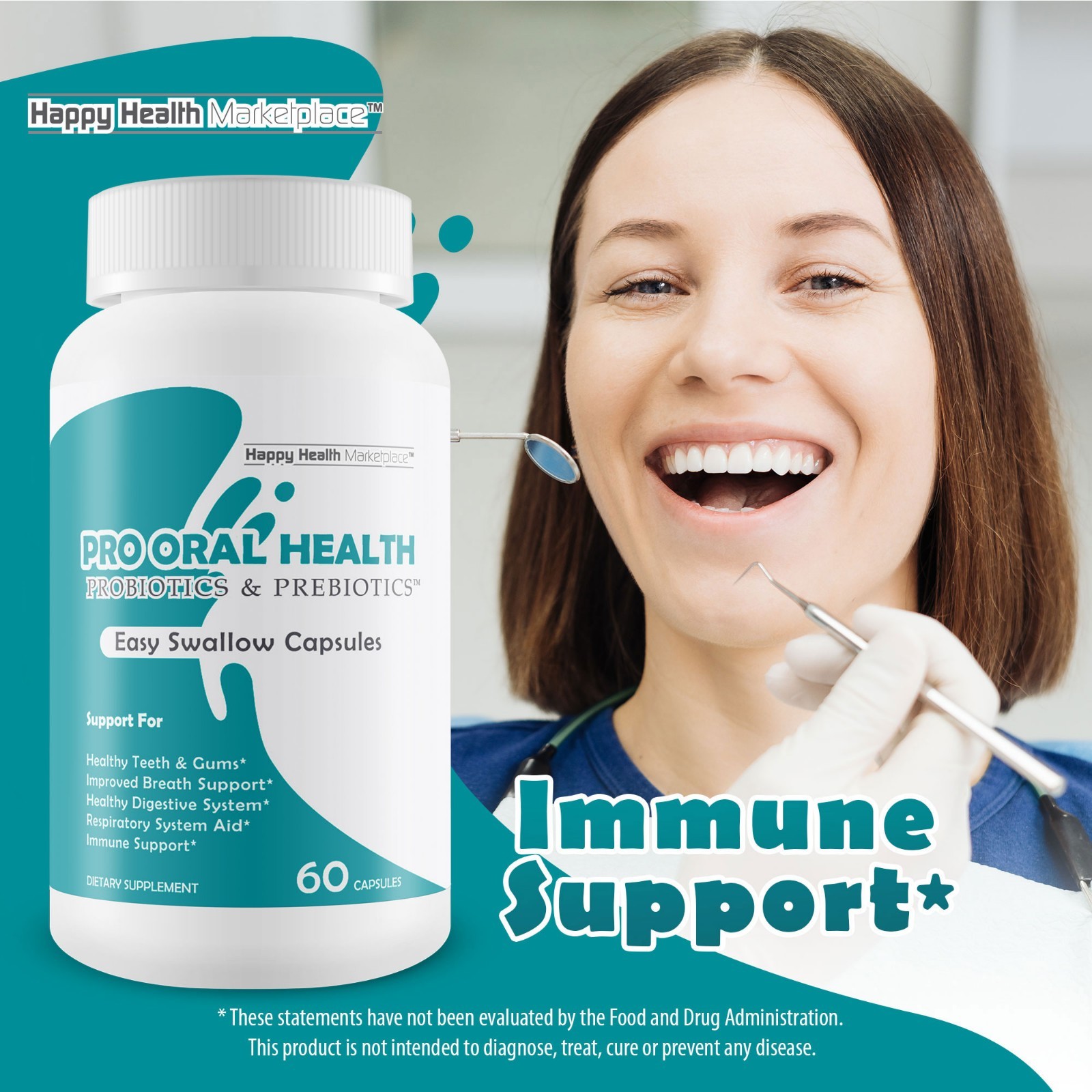 Pro Oral Health Probiotics & Prebiotics – Oral Probiotics for Mouth & Bad Breath