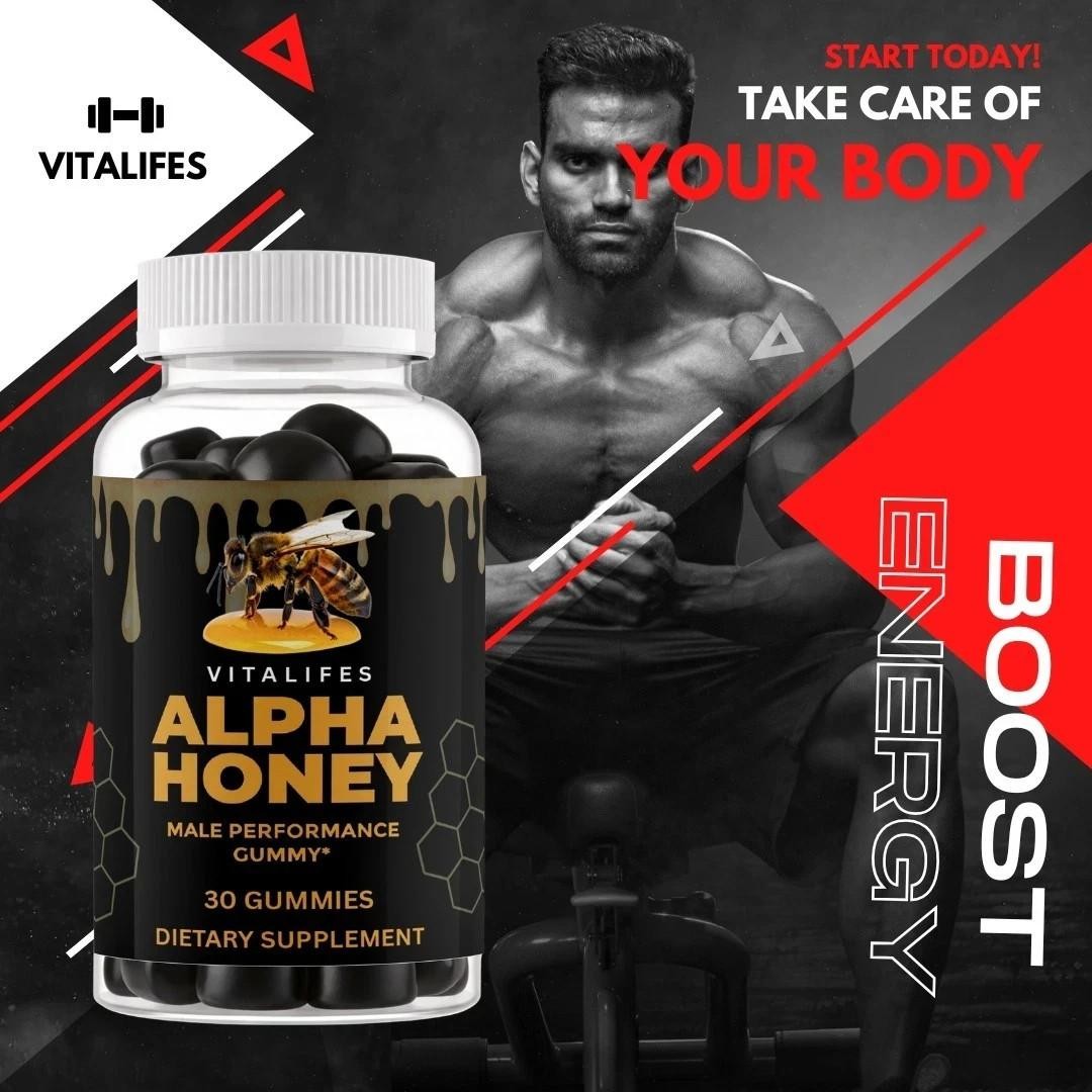 Alpha Honey Performance Gummies, AlphaHoney Supplement (30 Gummies)