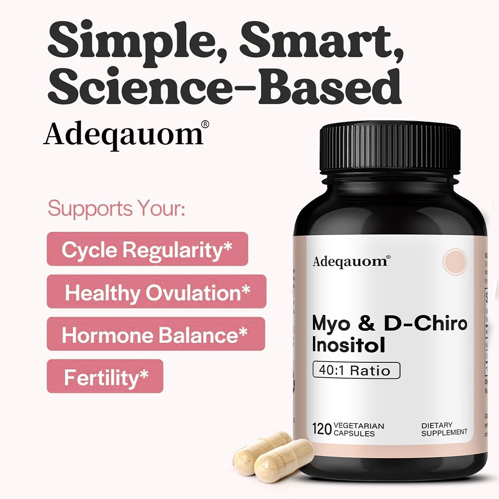 Myo D-Chiro Inositol Capsules Hormone Balance Energy Metabolism 30-120 Count
