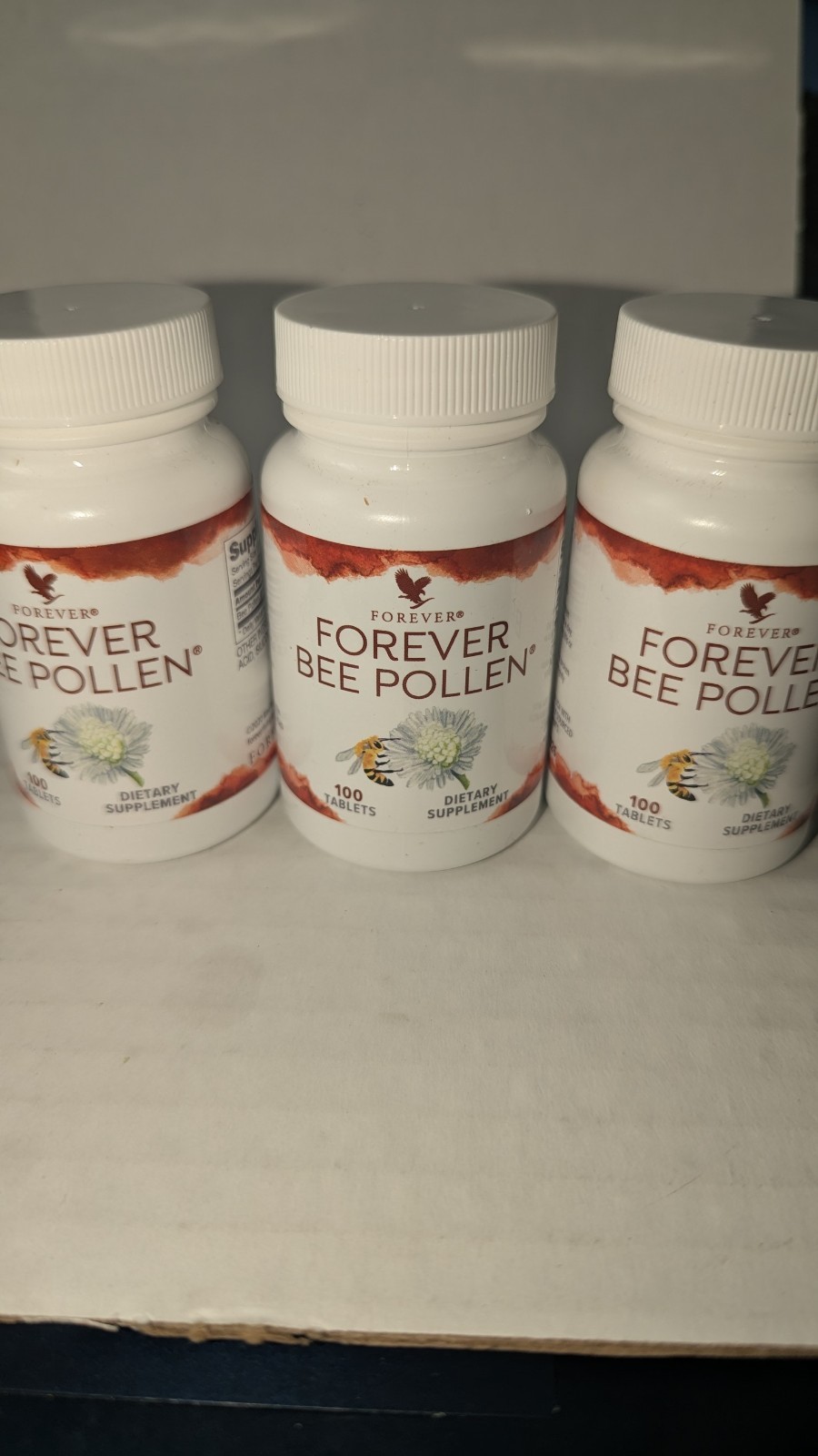 New Forever Living Forever Bee Pollen® 100 Tablets, EXP. 12/29, SUPERFOODS x 3 p