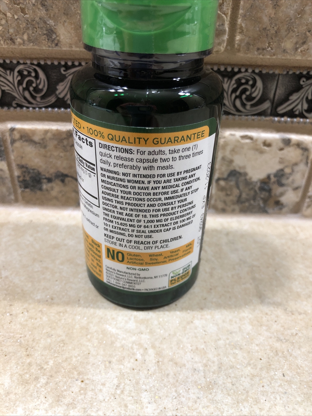 Sambucus Black Elderberry 1000 mg – 100 Capsules –