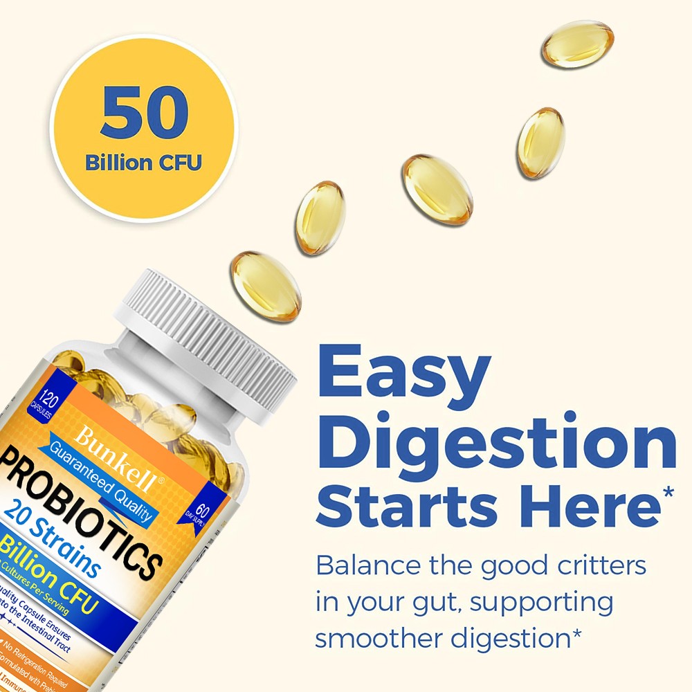 Probiotics 20 Strains 50 Billion Cfu Softgels Bolsters Immunity Digestion Health