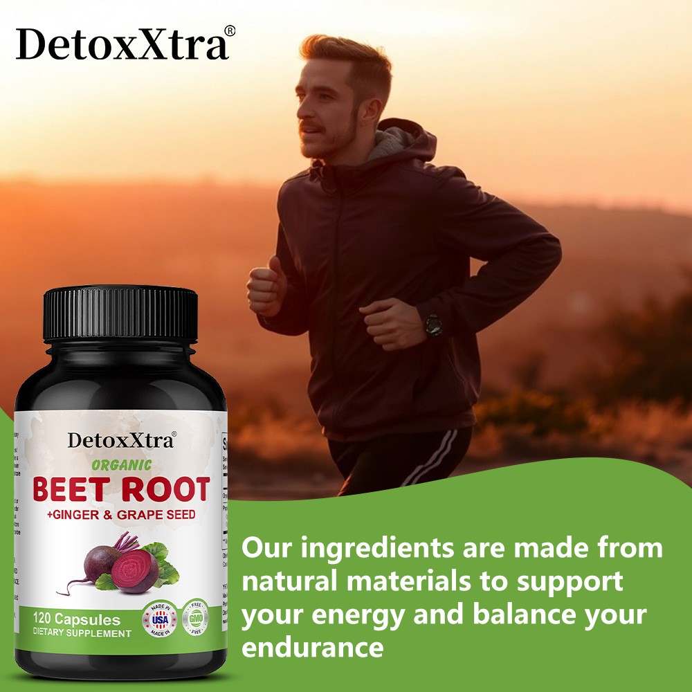 Organic Beet Root Capsules-Supports Circulation, Heart Health&Energy 30~120 Caps