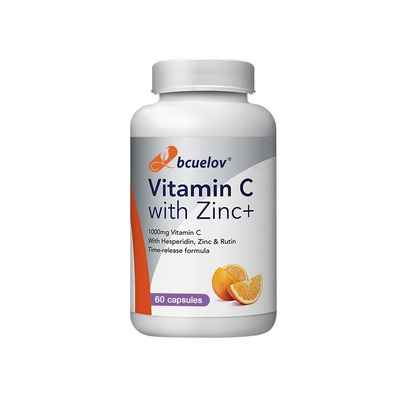 Vitamin C 1000mg – 30/60/120Capsules With Hesperidin,Zinc & Rutin Immune Support