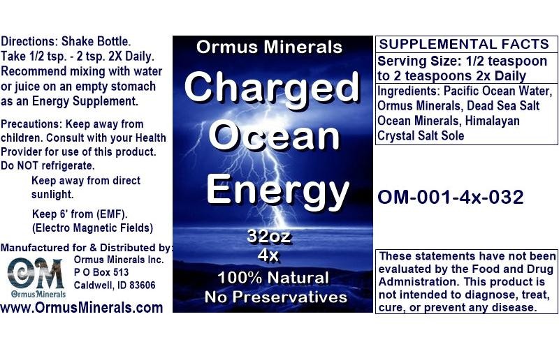 Ormus Minerals Charged Ormus Ocean Energy 32oz Extra Strength