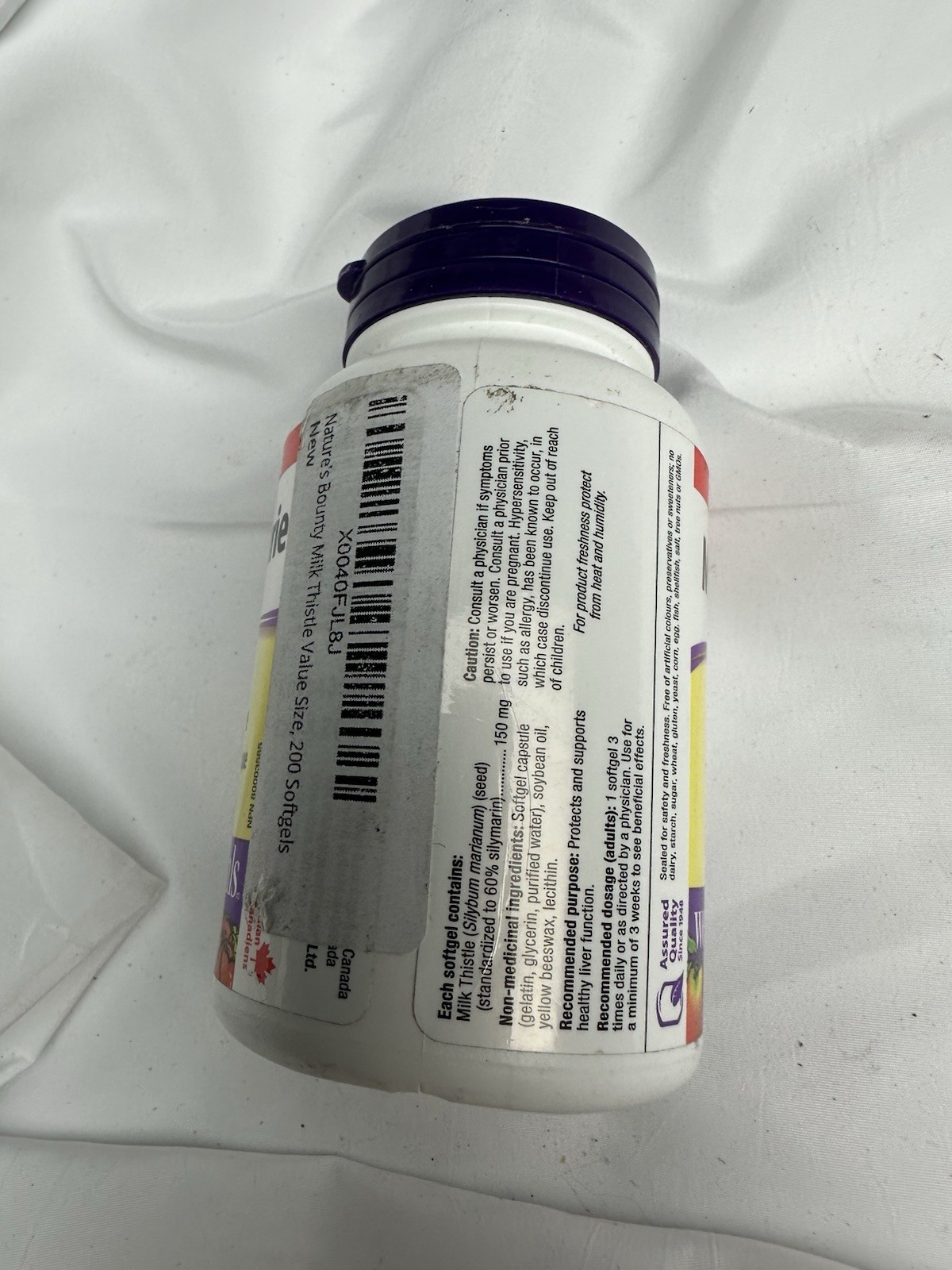 Weber Naturals Milk Thistle 150mg Liver Health 240 Softgels Exp 07/2027