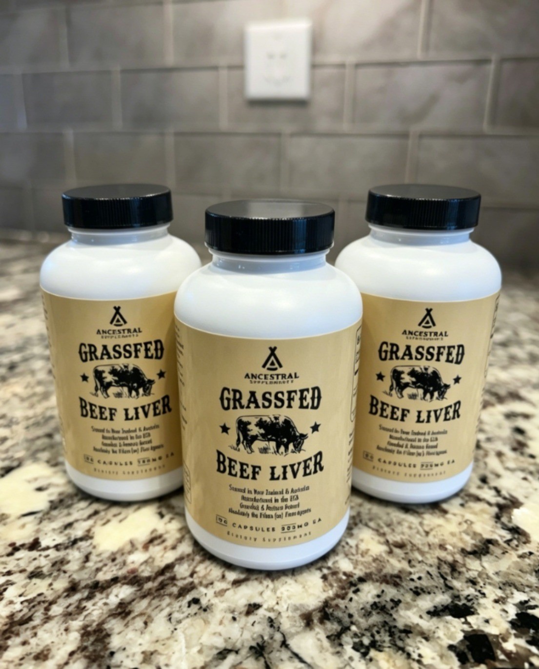 Ancestral Supplements Grassfed Beef Liver Capsule Pasture Raised 180ct Nutrition