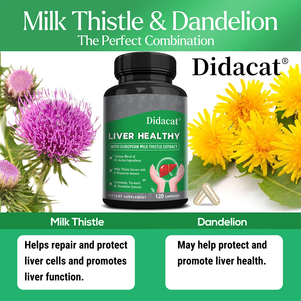 Liver Health Formula Milk Thistle Artichoke Dandelion Root Beetroot Detox