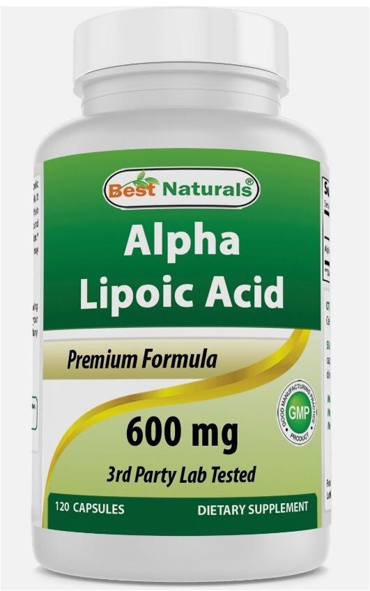 Best Naturals alpha lipoic acid 600 mg 120 Count – Powerful Antioxidant 9/2027