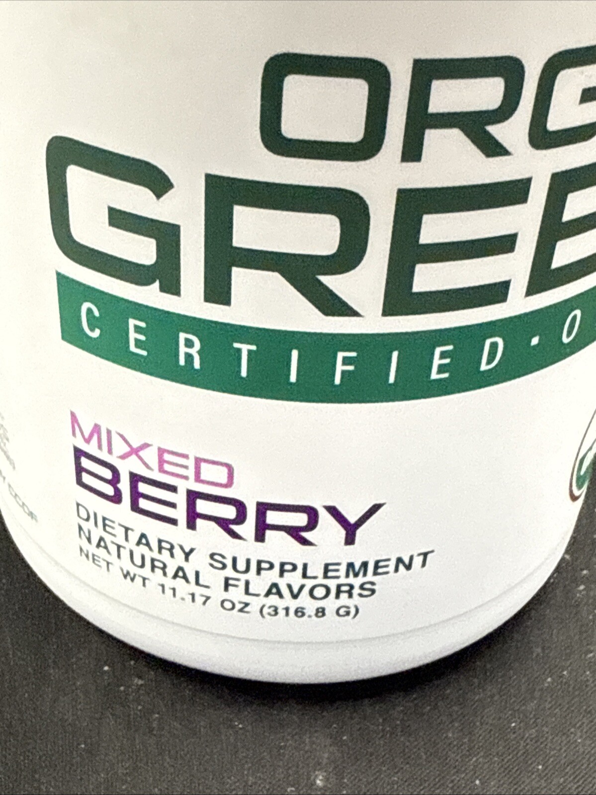 Bucked Up Organic Greens Powder Mixed Berry Flavor