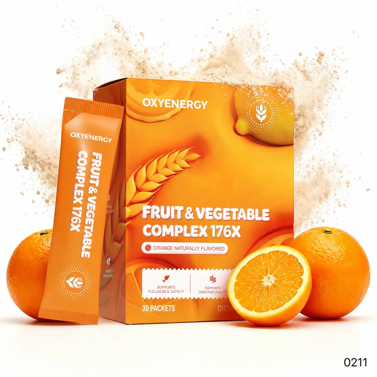 Oxyenergy Fruit & Vegetable Complex 30 Packets for Digestive Health Boost