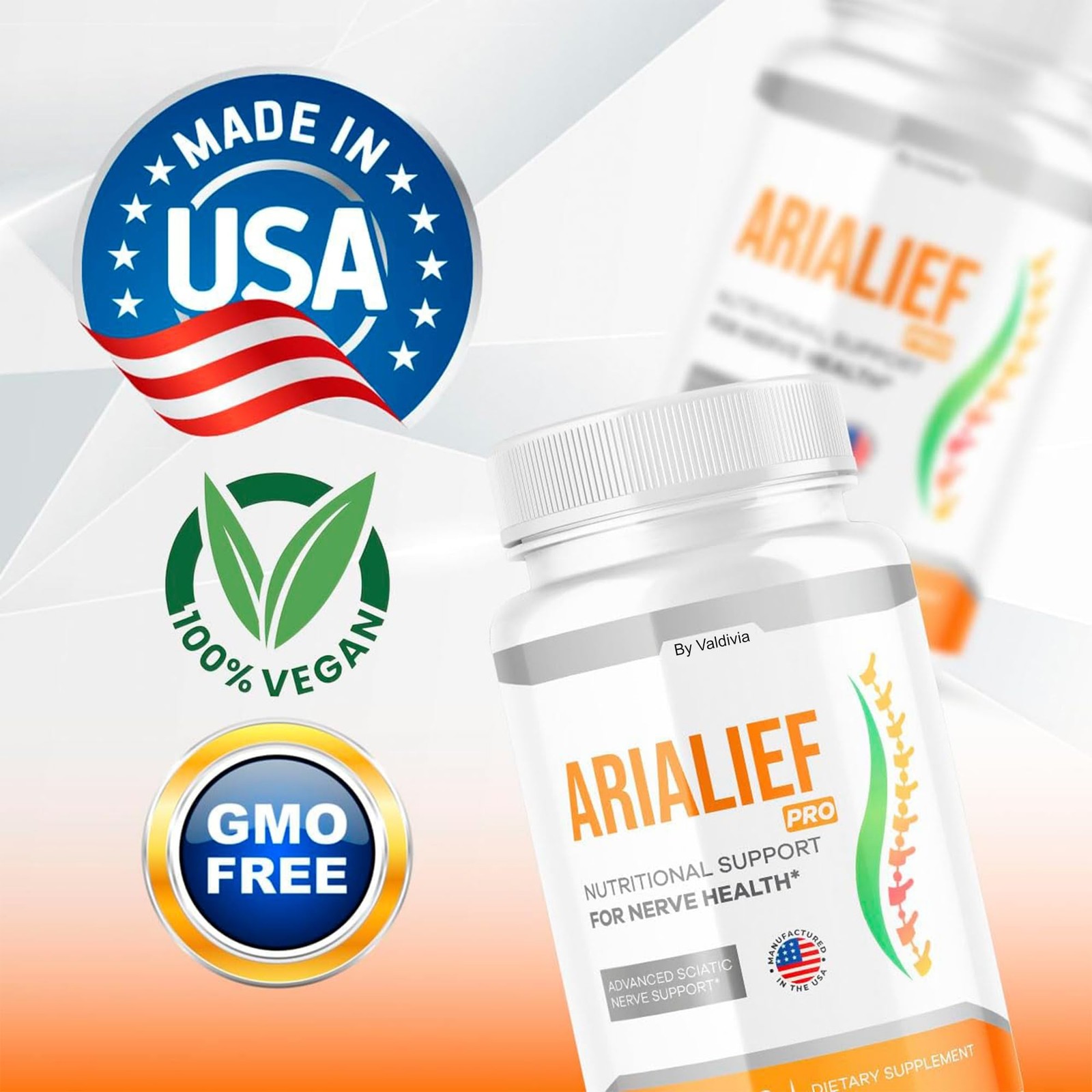 Valdivia Arialief 60 Capsules Nerve Support Supplement Made in USA Nerve Health