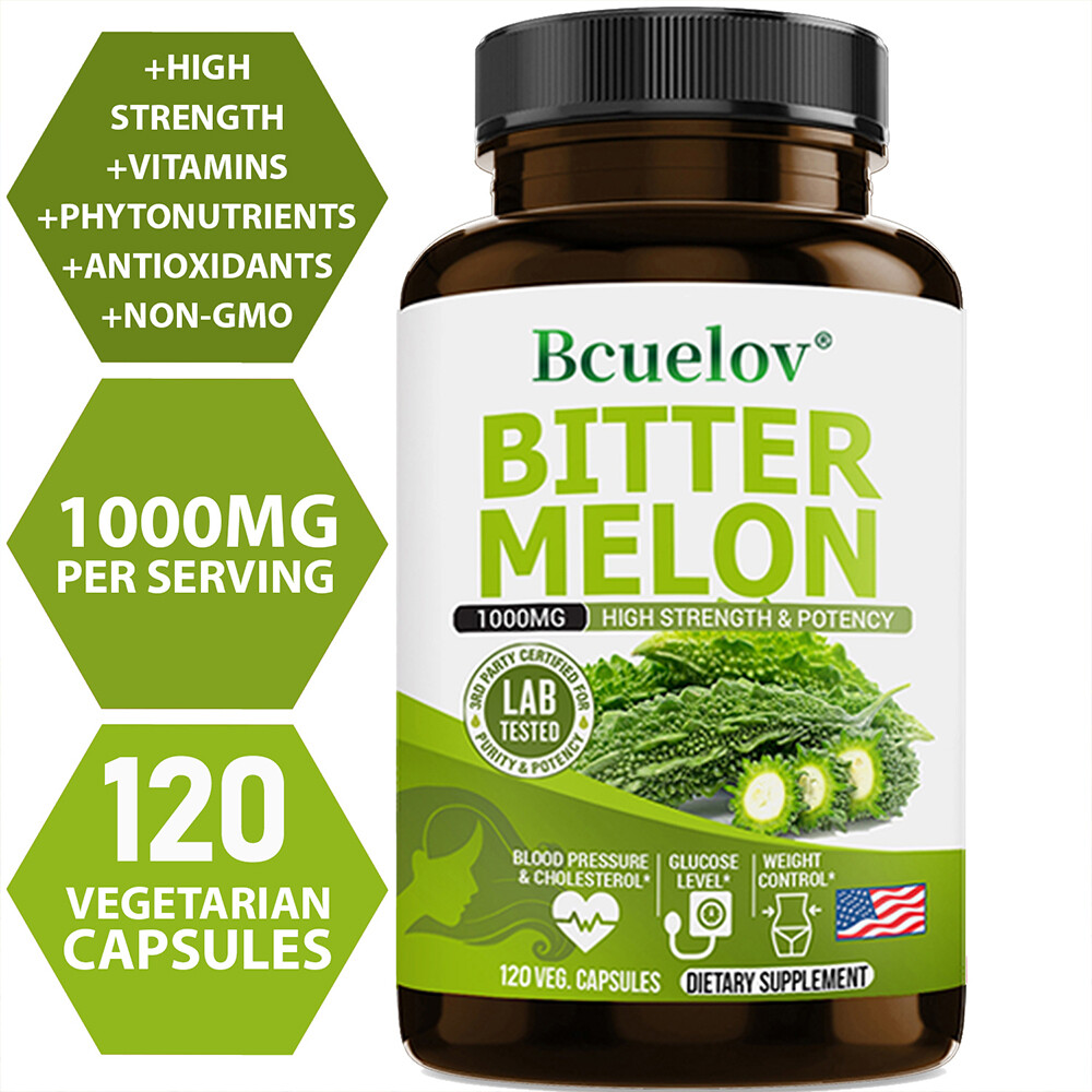 Bitter Melon Extract 1000mg – Healthy Blood Pressure Cholesterol Weight Loss