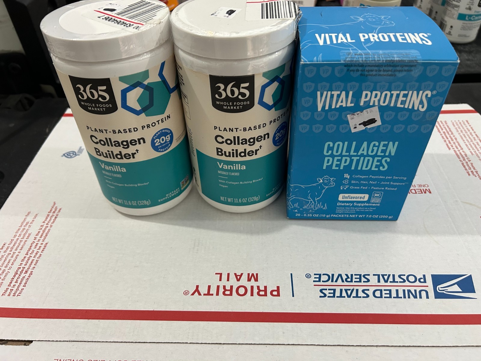 3-PACK lot VITAL PROTEINS 365 Whole Foods Plant Collagen peptides Builder 11.6oz