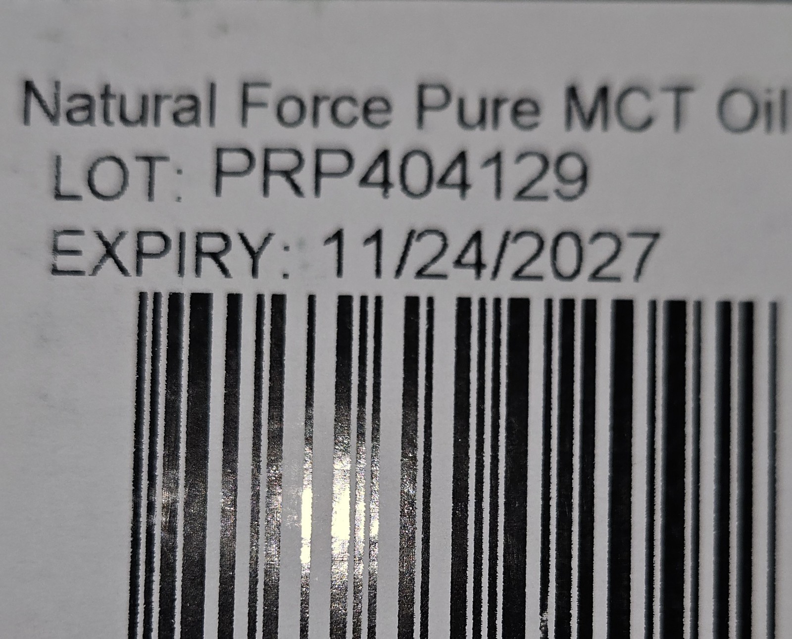 Natural Force Organic Pure C8 MCT Oil Liquid in Glass Bottle Container 16 Ounce