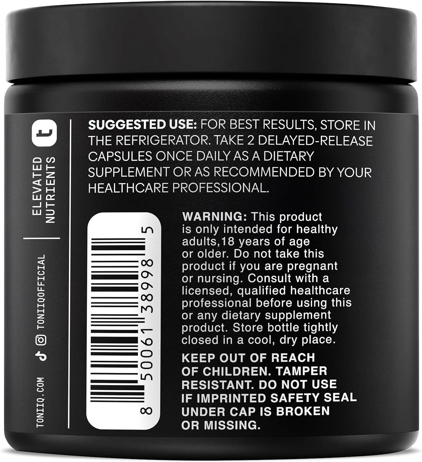 Lactobacillus Rhamnosus, Prebiotic Fiber toniiq Dietary Supplement Capsules
