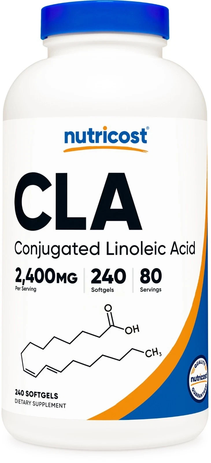 Nutricost CLA 800mg Servings, 240 Softgels – Gluten Free, Non-GMO exp: 12/2026