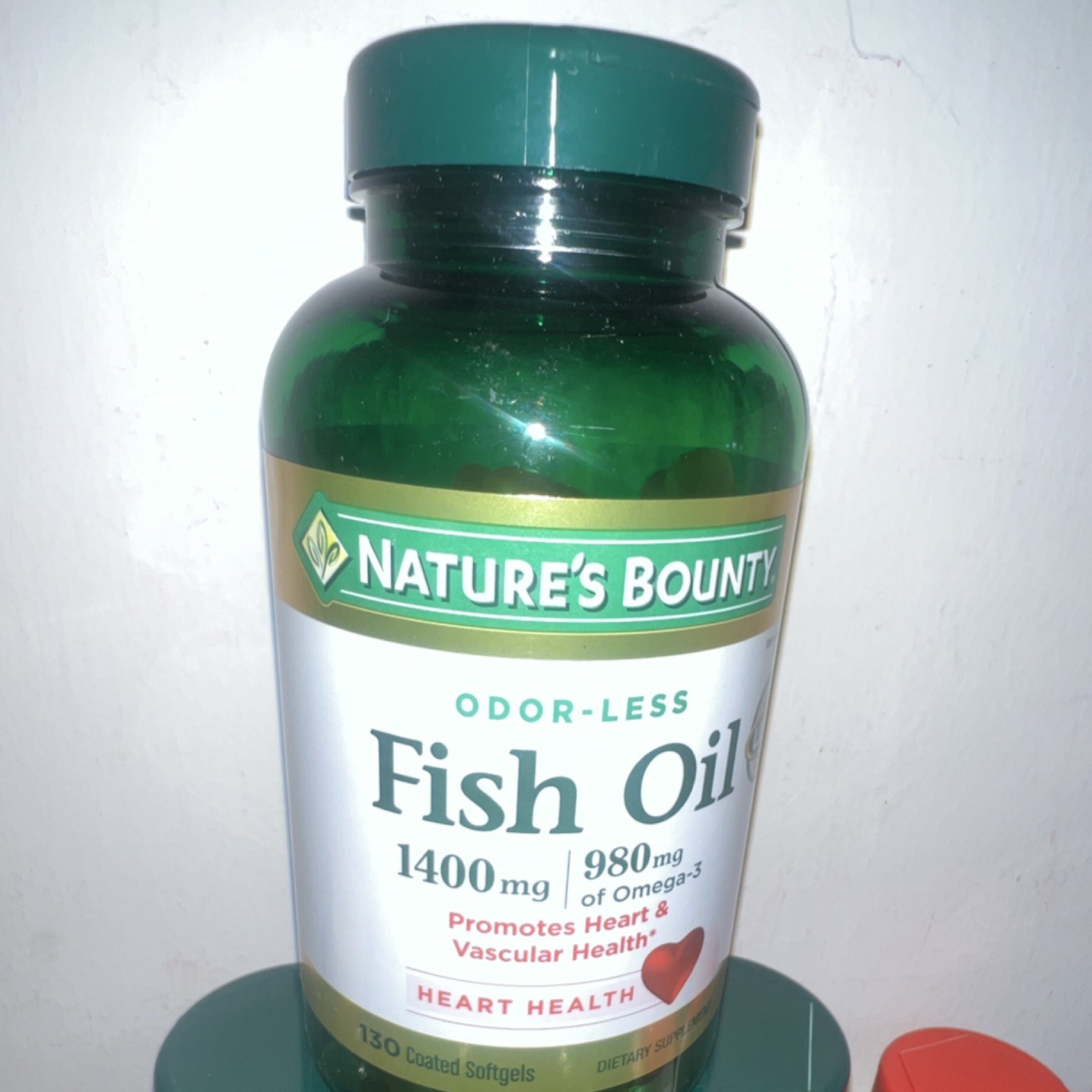 Nature’s Bounty Odor-Less Fish Oil 1400mg Omega-3 130 Softgels Heart Health