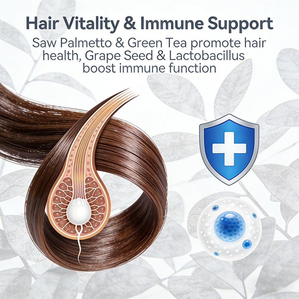 DHT Blocker Supplements Saw Palmetto Extract Hair Growth Digestive 30-120 Count