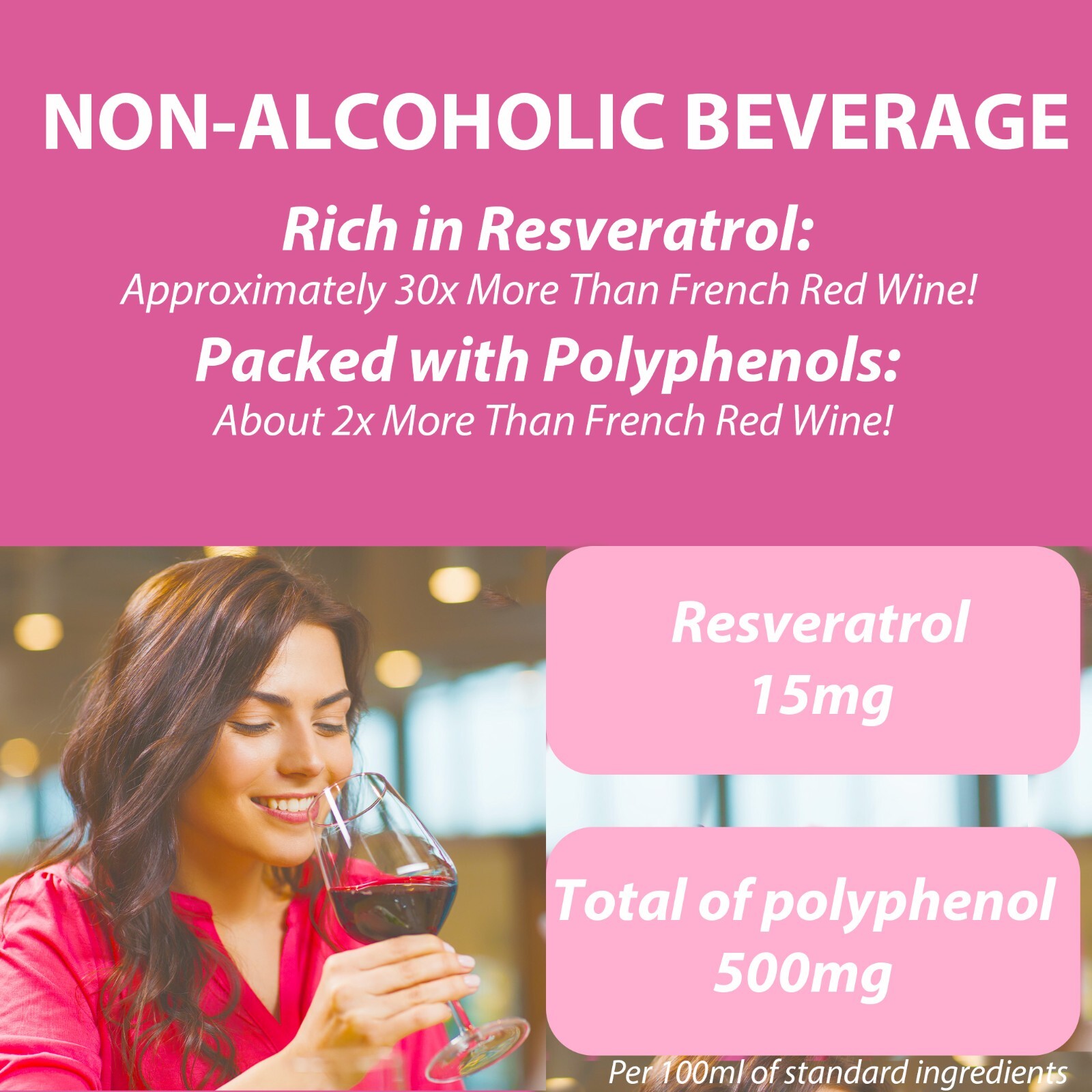 Fine Japan Resvera Wine NonAlcoholic wine Resveratrol 500ml beauty health