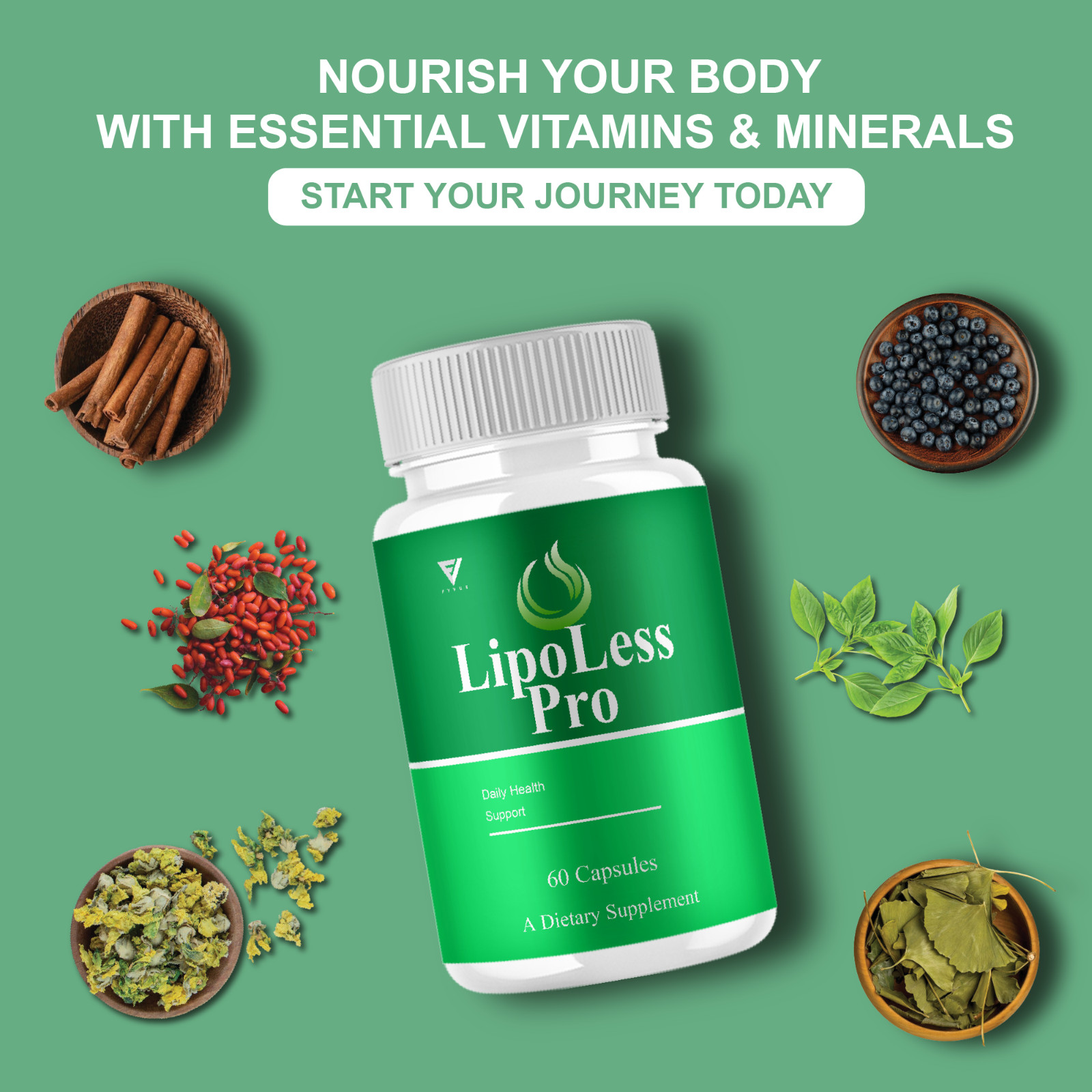 (5 Pack) Lipoless Pro Capsules, Lipoless Advanced Health Formula (300 Capsules)