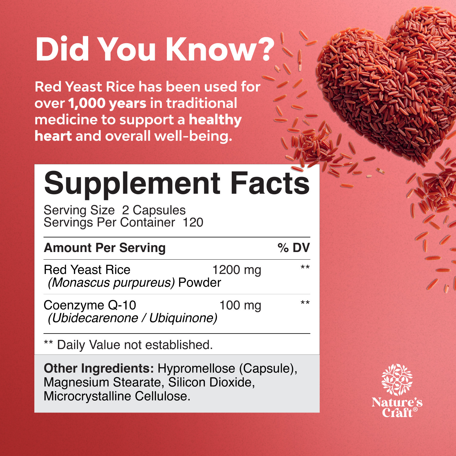 Red Yeast Rice with CoQ10 Supplement – Extra Strength Citrinin-Free