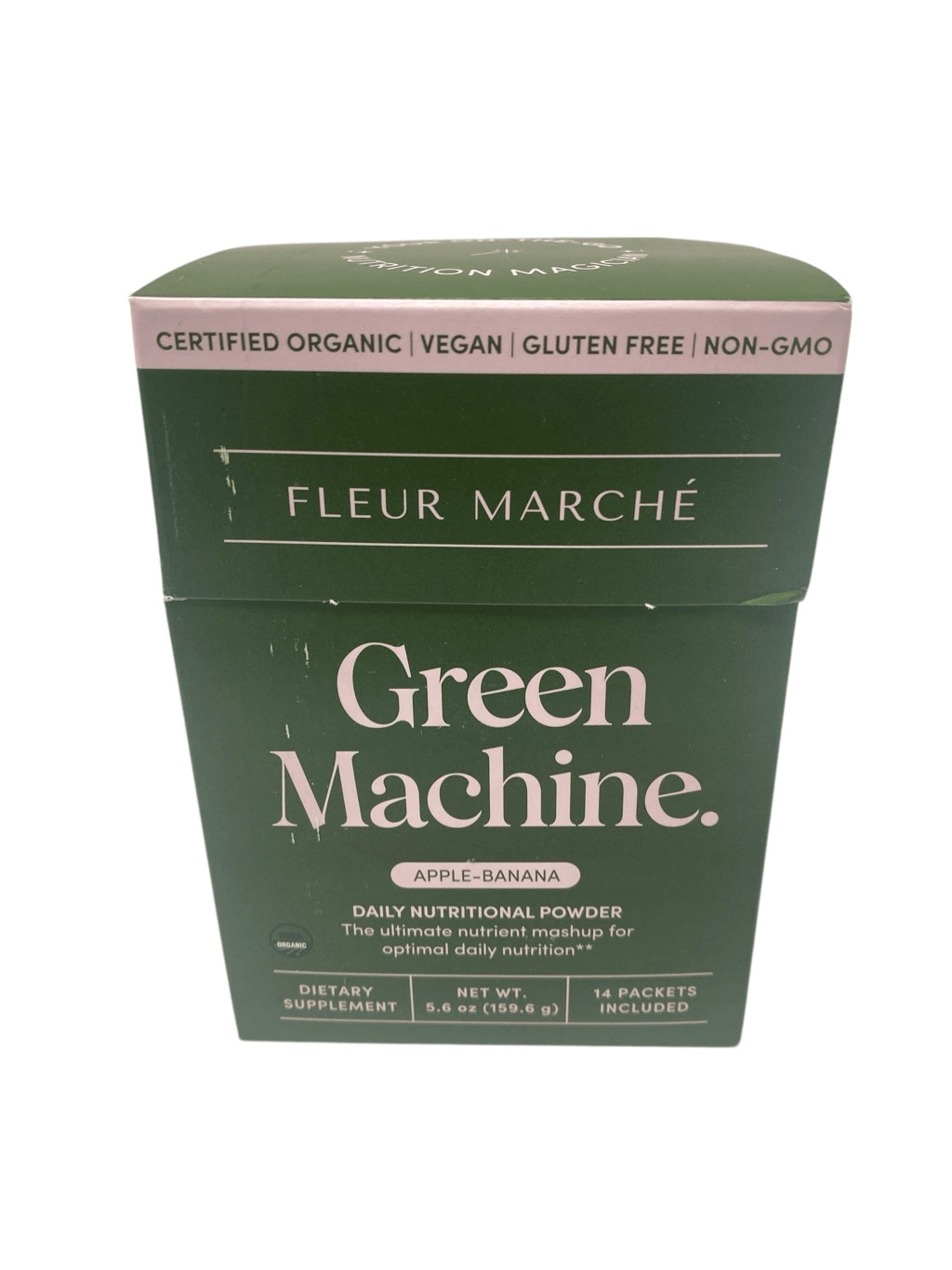 Fleur Marche Green Machine Apple Banana Daily Nutrition Powder 12ct (PLEASE READ