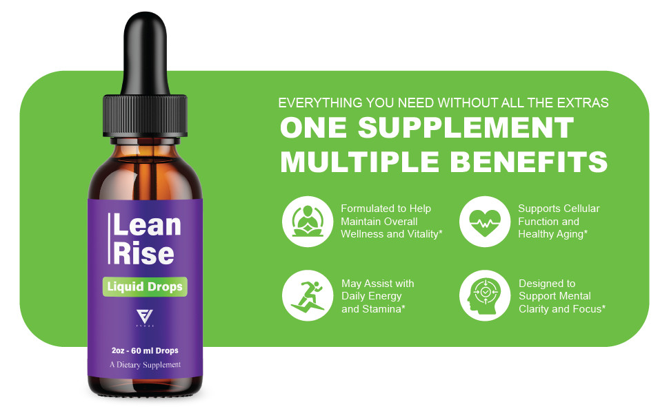 (5 Pack) Lean Rise Weight Support Drops, LeanRise Advanced Liquid Health (10oz)