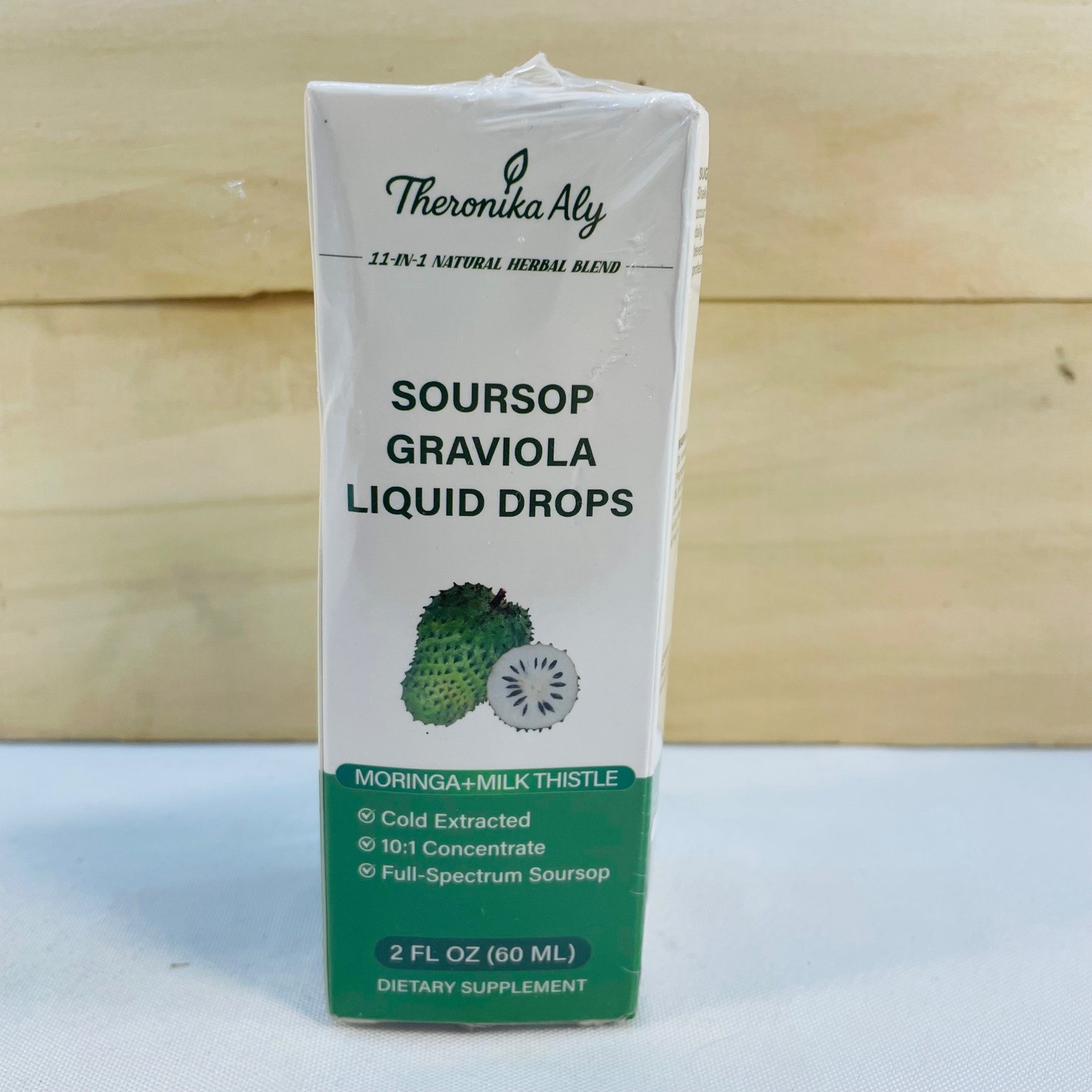 Lot of 2 Theronika Aly Soursop Graviola Liquid Drops 11-in-1 Herbal Blend 2oz