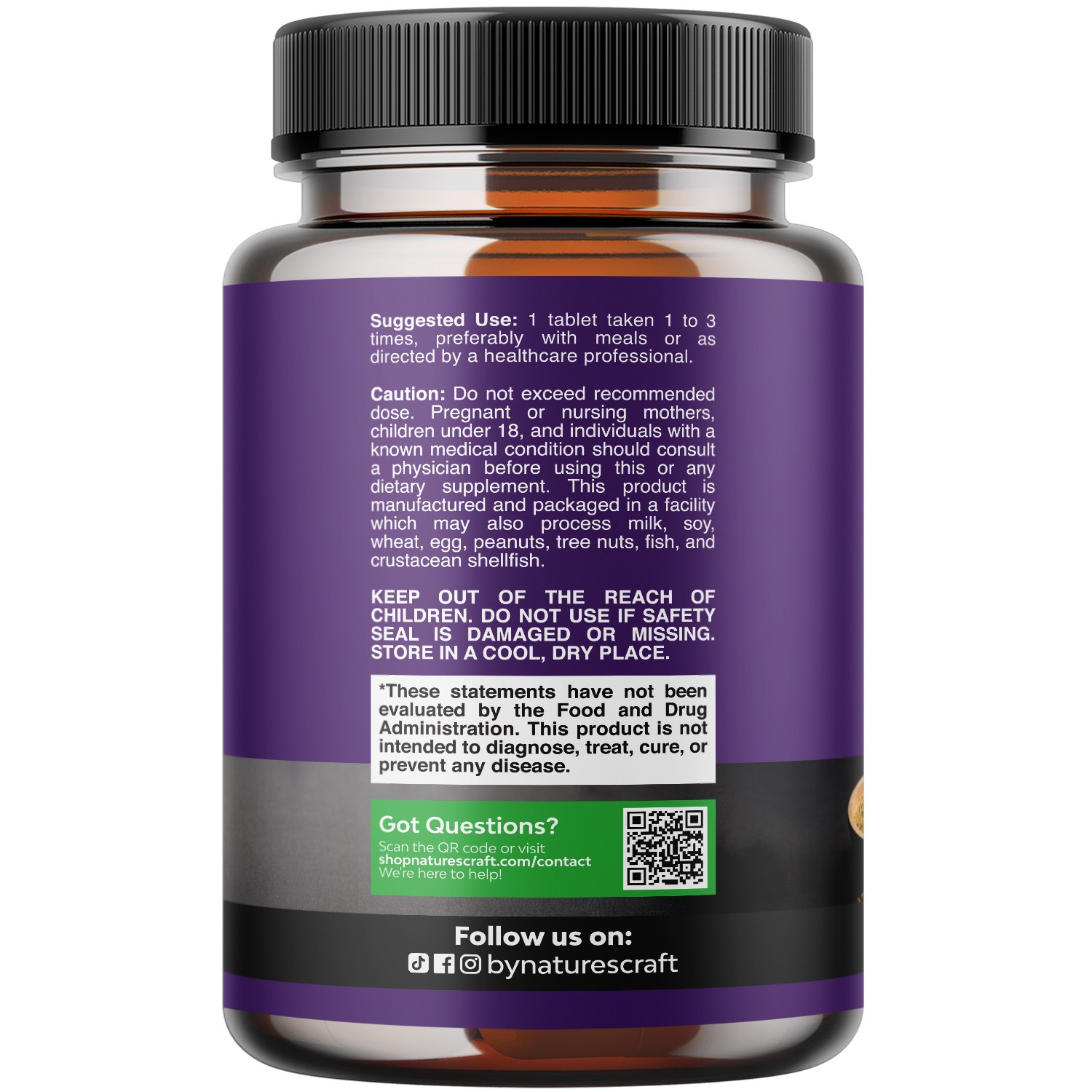 Natures Craft High Strength Organic Ashwagandha Supplements – Calm Mood Support
