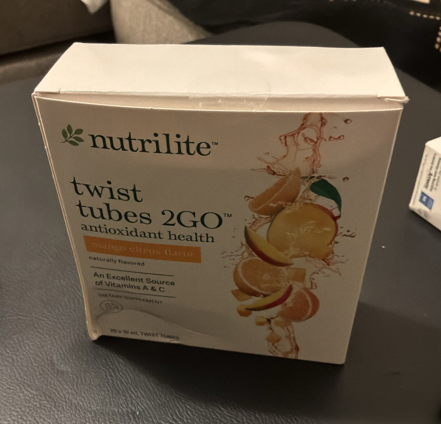 Nutrilite Twist Tubes 2GO Antioxidant Liquid Mango Citrus 10mL 14ct MPN 110538