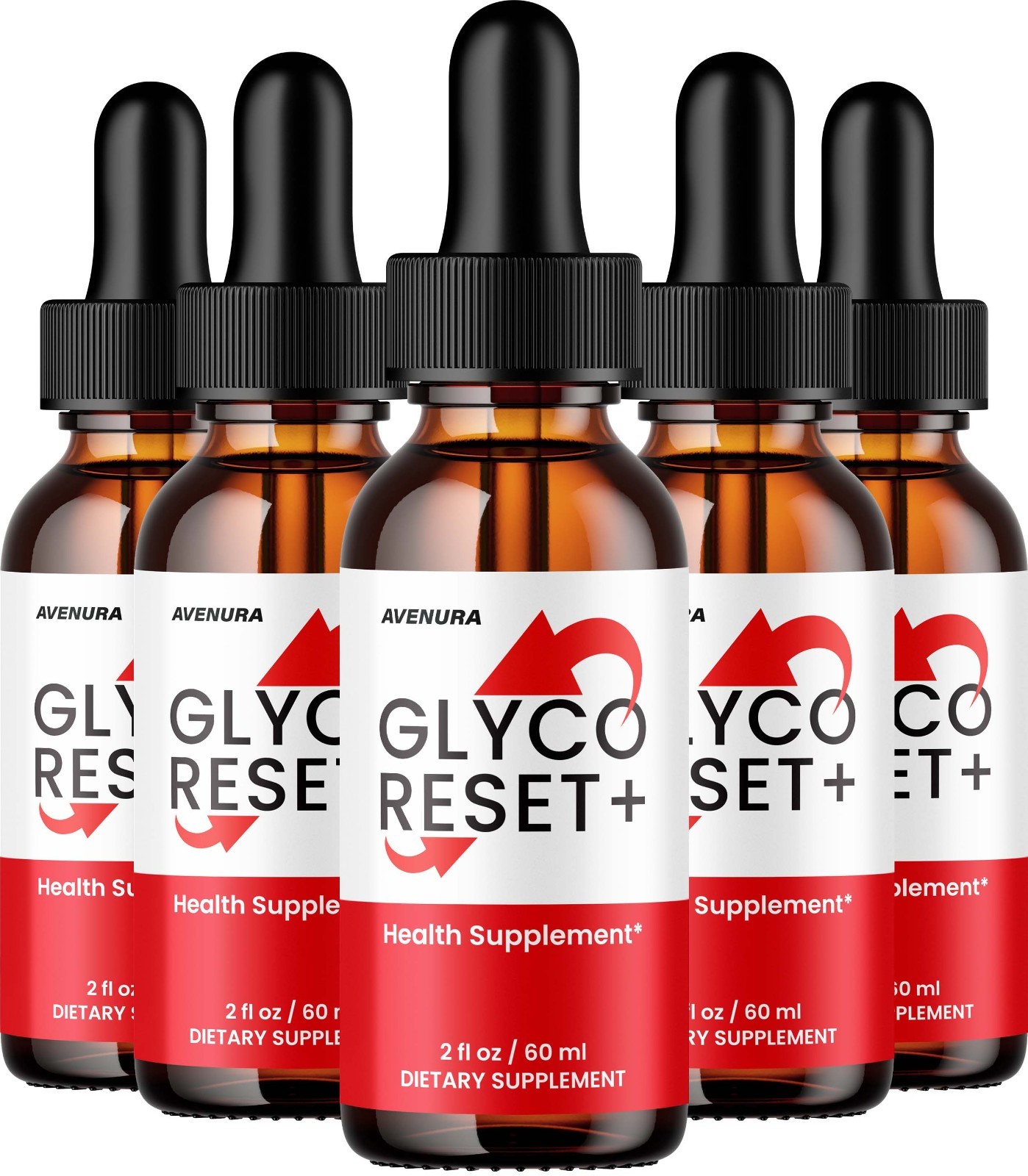 (5 Pack) Glyco Reset Drops – GlycoReset Advanced Formula Liquid Blood Support