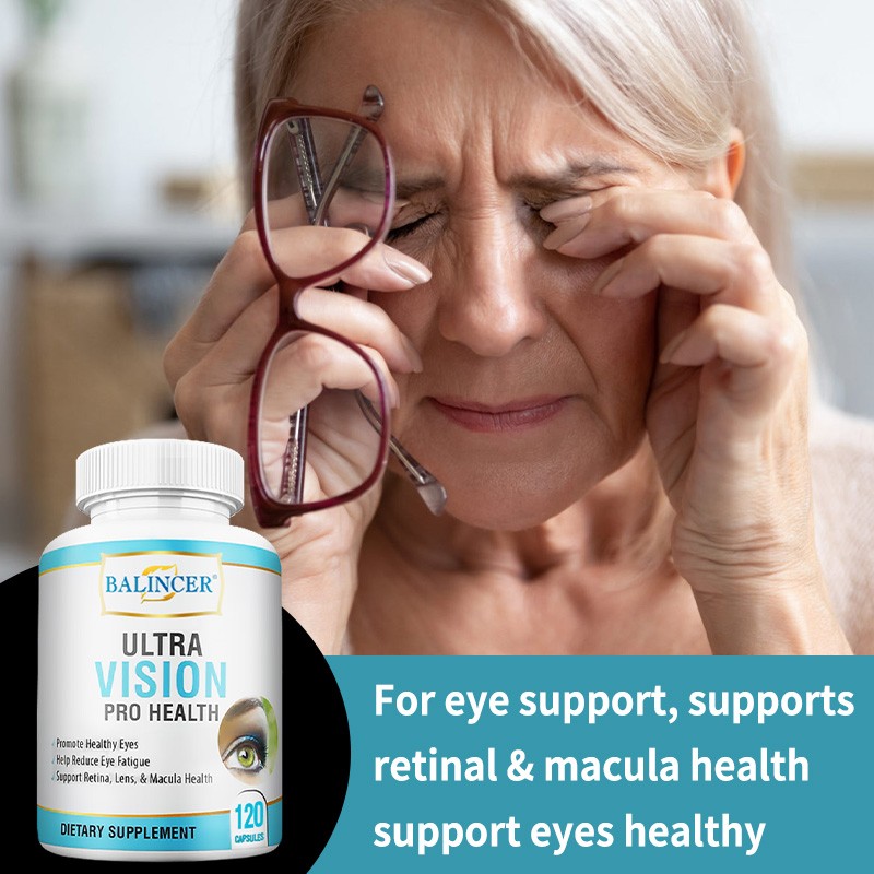 Vision Health Supplement Reduce Eye Fatigue 120 Capsules Retina Lens Health