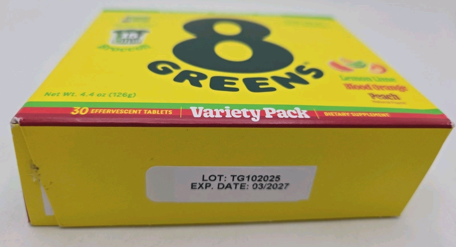 8Greens Daily Greens Effervescent Tablets – Variety- 30 Tablets Exp 03/2027