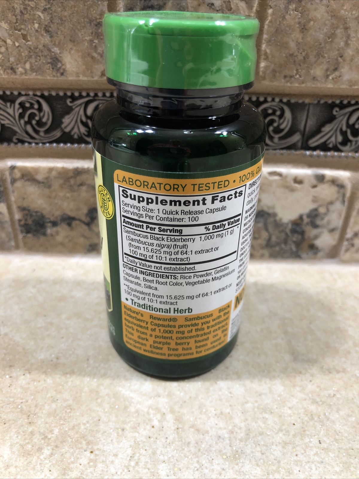 Sambucus Black Elderberry 1000 mg – 100 Capsules –