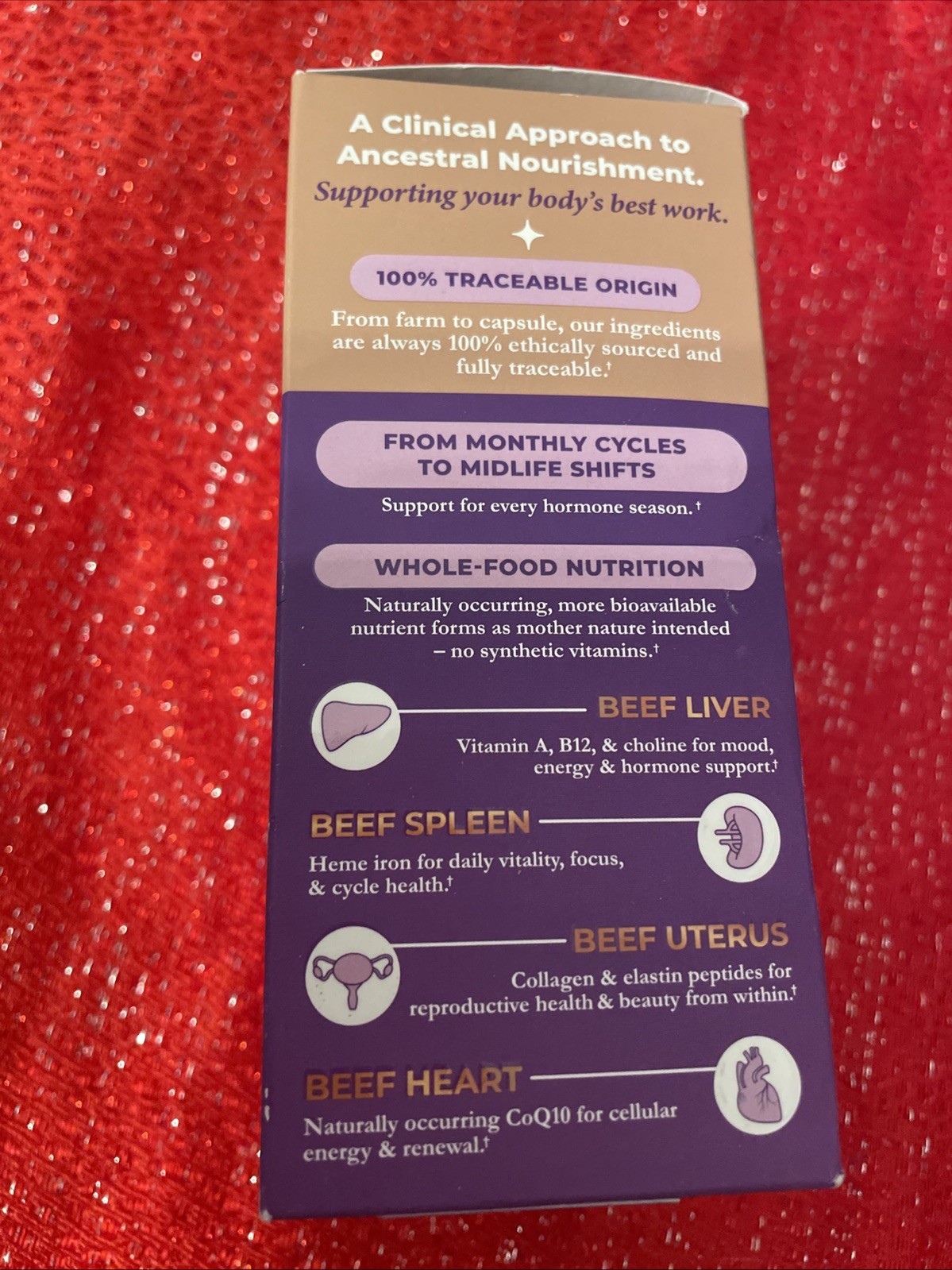 Dr. Stephanie’s Grass Fed Beef Organs Hormone Support 60 Capsules Iron Support