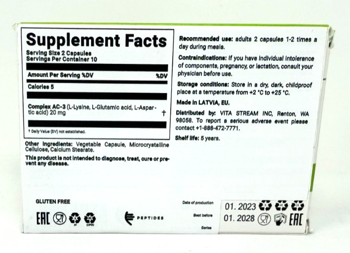 Ovagen – Synthesized Liver Peptides Bioregulator 20 Capsules