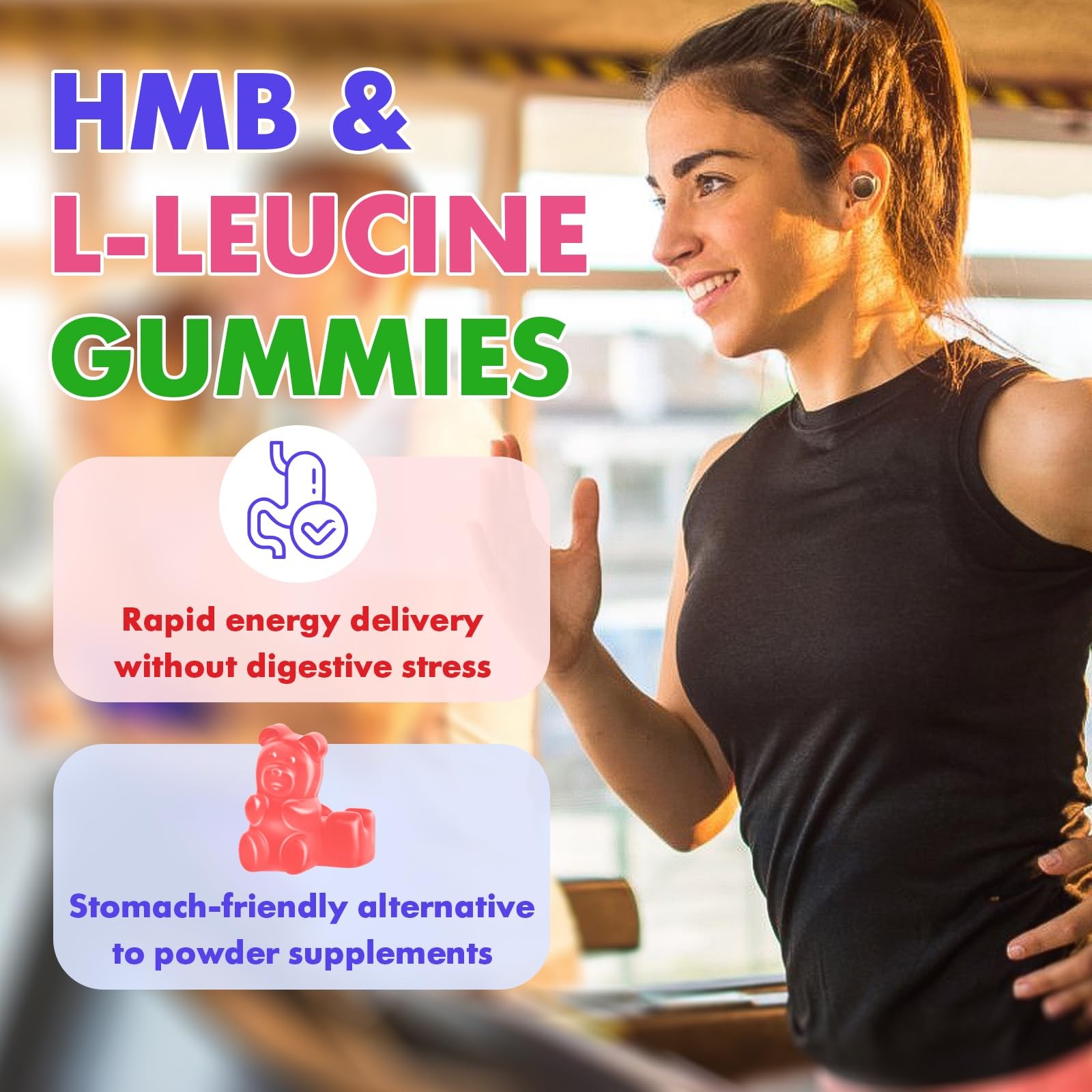 Saajoor 2 Pack HMB and L-Leucine 3000mg with Calcium Gummies – Muscle 2pack